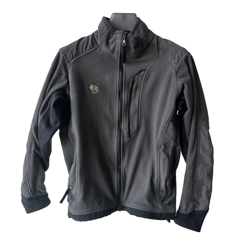 Mountain Hardwear Gore Windstopper Fleece Jacket Womens 8 Gray USA Made Techwear
